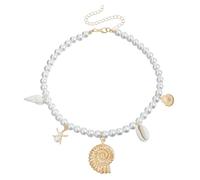 Hao Wu Xuan Estate Spiaggia Stella Marina Conchiglia Clavicola Catena Imitazione Perla Collana Pendan Colar Colares Girocollo Collane Cadenas para Mujer