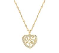 Hao Wu Xuan Europeo e Americano Moda Classica Amore Foglia Banchetto Collana Semplice A Forma di Cuore Albero della Vita Personalizzato Clavicola Catena