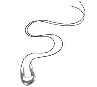 Hao Wu Xuan Extra Large Collana Pendente A Ferro di Cavallo A Forma di U Polacco Alto per Le Donne Punk Regolabile in Pelle Nera Corda Gioielli del Partito