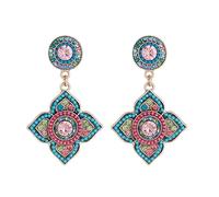 Hao Wu Xuan Fiore penzolare Post Orecchini per Le Donne Multi Colori Etnico Gioielli di Moda Fantasia Accessori per Le Vacanze Designer Stili 312