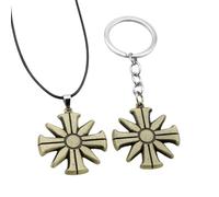 Hao Wu Xuan Game Far Cry 5 - Collana con ciondolo in lega di acciaio inossidabile da donna, collezione accattivante per Natale, feste, rally, set da 2 pezzi