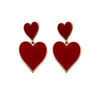 Hao Wu Xuan Grande Cuore Penzolare Post Orecchini per Le Donne Stile Classico Vacanza Accessori Giftss Gioielli Senza Tempo 442