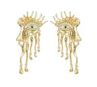 Hao Wu Xuan Heavy Statement Evil Eye Post Orecchini per Le Donne Goccia Lunga Irregolare Penzolare Gioielli di Moda Accessori per Le Vacanze Regalo 266