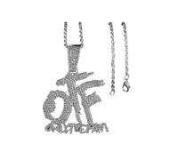 Hao Wu Xuan Hip Hop Zircone Lucido Inglese OTF Lettera Pendente Collana per Uomini e Donne Moda Rock Partito Gioielli Regalo