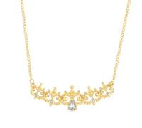 Hao Wu Xuan in intarsio Diamante Squisita Corona Collana Luce di Lusso Moda Cristallo Goccia d'Acqua Classico Clavicola Catena Gioielli Regalo