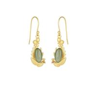 Hao Wu Xuan Ispirato Stile Cinese Antico Oro Mestiere Naturale Hetian Jasper Orecchini per Le Donne Classico Phoenix Eardrop Gioielli di Nozze Regalo