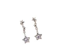Hao Wu Xuan Luce di Lusso Squisito Pentagramma zircone Nappa Ciondolo Orecchini per Le Donne nicchia Semplice Moda alla Moda Partito Regalo Gioielli