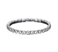 Hao Wu Xuan Lusso Hiphop Iced out 4mm Cubico Cristallo Tennis Bracciali per Le Donne degli Uomini Colore Dell'oro Colore Argento Bracciale Catena Gioielli