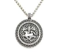 Hao Wu Xuan Moda Cavallo Vichingo Pendente Albero della Vita Amuleto Norse Rune Collana Uomini prezzie