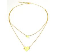 Hao Wu Xuan Moda Collane Doppio Cuore Bella Glitter Layer Chain Moderna Luce Collane di Lusso per Le Donne Multistrato prezzie