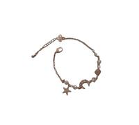 Hao Wu Xuan Moda Coreana Carino Stella Luna bracciali per Le Donne colorato Pietra Naturale zircone Regolabile Perla Catena Braccialetto Gioielli da Sposa