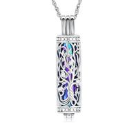 Hao Wu Xuan Moda Cremazione a Cilindro Albero della Vita Urna Collana di Ceneri per Donne Uomini Fiala di cremazione Ciondolo in Cenere Memoriale di Una Persona Amata