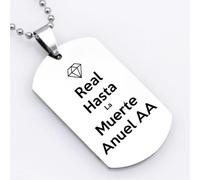 Hao Wu Xuan Moda Dog Tags Spagnolo Hasta La Muerte Anuel AA Collana Portachiavi YP4134