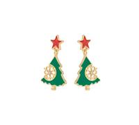 Hao Wu Xuan Moda Fiocco di Neve Orecchini di Cristallo Gioielli Albero di Natale Stella Pendente Festa di Nozze Regalo Accessori