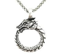 Hao Wu Xuan Moda: Ouroboros, Dragone Norreno, Pendente Vichingo, Accessori gotici, Collana Punk, Amuleto per Uomini, Talismano