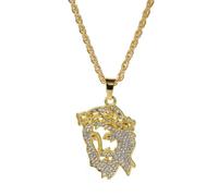 Hao Wu Xuan Moda Pendente Gesù Cristallo Collana d'oro Regalo Hip Hop