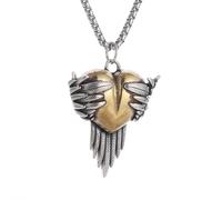 Hao Wu Xuan Moda retrò a Forma di Cuore Angelo Ali Ciondolo Collana per Uomo Donna Romantico Gioielli alla Moda Regali