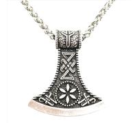 Hao Wu Xuan Moda Slava Perun Ascia Rune Vichinghi Amuleto Uomo, Collana Talismani da Donna Accessori Gioielli