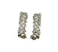 Hao Wu Xuan Moda squisita di Fascia Alta Senso intarsiato zircone Temperamento Elegante Orecchini a Forma di C per Le Donne da Indossare Ogni Giorno Gioielli per Feste di Nozze