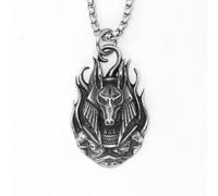 Hao Wu Xuan Morte Anubis Collane Mito Egizio Pendenti 316L in Acciaio Inox Uomini Catena Punk Rock Rap per Gioielli Maschili Regalo