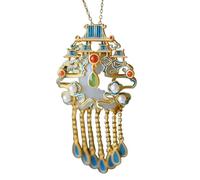 Hao Wu Xuan Naturale Hetian Giada Nappa Cina retrò Palazzo Stile Lusso Unico Antico Oro mestiere Fascino Femminile Gioielli in Argento