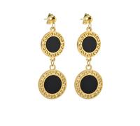 Hao Wu Xuan Orecchini a Bottone Classici con Numeri Romani Neri Bianchi in Acciaio Inossidabile con Conchiglia per Orecchini di Lusso da Donna 2023 Trend Jewelry