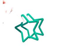 Hao Wu Xuan Orecchini a Cerchio a Cuore a Stella Rotonda Semplice per Le Donne orecchino Geometrico in plastica esagerato iperbole Orecchini ad Anello alla Moda Gioielli