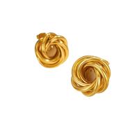 Hao Wu Xuan Orecchini a Lodo, Link Circle Geometri Chunky Orecchini per Le Donne, Gioielli d'Amore con Nodo in Acciaio Inossidabile