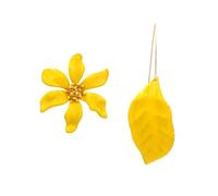 Hao Wu Xuan Orecchini Asimmetrici a Goccia a Foglia di Fiore per Le Donne Multi Colori Smalto Gioielli di Moda Pesanti Accessori alla Moda 081