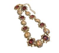 Hao Wu Xuan Orecchini da Donna Vintage esagerato di Lusso Ovale intarsiato zircone Stile Palazzo Medievale Regalo di Nozze di personalità squisita