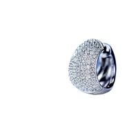 Hao Wu Xuan Orecchini di Lusso con zirconi squisiti a Forma di Cerchio per Le Donne Scintillanti Eleganti e Versatili Accessori Regalo per Feste