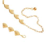 Hao Wu Xuan per Donna Estate retrò Colore Oro Shell Catena in Vita Bikini Bohémien Cintura Catena per la Pancia Moda Spiaggia Feste Gioielli per Il Corpo Regali