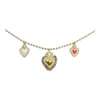 Hao Wu Xuan Perline Miste Sacro Cuore Charm Collana per Le Donne Cuori Fede Pendente Gioielli Colorati