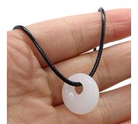 Hao Wu Xuan Pietra Naturale Pendente Collana Forma Rotonda Cristallo Occhio Agate per Le Donne degli Uomini Gioielli Che Fanno Collana Charm