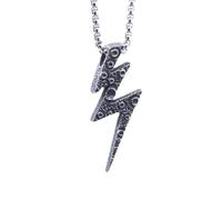 Hao Wu Xuan Progetta un pendente unico per uomini con collana con fulmine a teschio e un regalo figo per