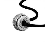 Hao Wu Xuan r Collana Uomini Sei Carattere Vero Parola Ciondolo Squisito Sfaccettato Fiore di Loto Collana Girevole clavicola Catena Gioielli