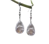 Hao Wu Xuan Resina epossidica Dente di Leone Orecchini Goccia d'Acqua Fiore Secco aretes colgantes Estate Orecchie Anelli Asimmetrici pendientes Mujer