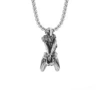 Hao Wu Xuan Retro Dea Legato Meccanico Cranio Pendente Prigioniero di Guerra Schiavo Statua Collana Gioielli Alternativi
