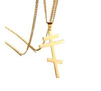 Hao Wu Xuan Russo Ortodosso Croce Pendente Uomini Donne Cristiano Crocifisso Chiesa Maschile Chiesa Eterna Inspirational Nika Collana
