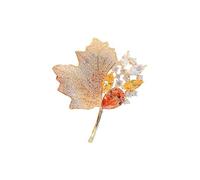 Hao Wu Xuan Spille di Cristallo Foglia d'Acero per Le Donne di Moda Pieno di Foglie di Strass Spilla Pin Zaino Distintivo Gioielli