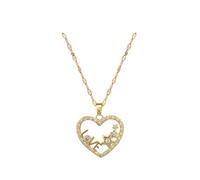 Hao Wu Xuan Squisita Collana Cava a Forma di Cuore per Le Donne Stella Amore Parola per Madre Figlia Fidanzata Compleanno Gioielli Regalo