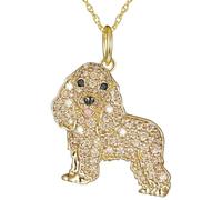 Hao Wu Xuan Squisita Collana con Ciondolo Cocker Spaniel Carino per Le Donne Elegante Gioielli per Cuccioli di Animali Domestici Accessori per Cani Regalo commemorativo per Gli Amanti dei Cani