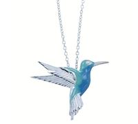 Hao Wu Xuan Squisita Collana con Ciondolo Colibrì a Goccia per Le Donne Signora di Moda Carino Uccello Versatile clavicola Catena Regali d'Amore