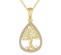 Hao Wu Xuan Squisita Moda Signore Goccia A Forma di Albero della Vita Ciondolo Collana per Le Donne Regali per La Festa della Mamma