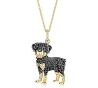 Hao Wu Xuan Squisito e Carino Rottweiler Cane Ciondolo Collana per Le Donne Elegante Cucciolo di Animale Domestico Gioielli Accessori per Animali Regalo per Gli Amanti dei Cani