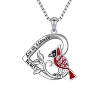 Hao Wu Xuan Squisito Uccello Rosso Forma del Cuore Rosso Strass Benedizione Ciondolo Collana per Le Donne Charm Accessorio Donne Jewerly Regalo
