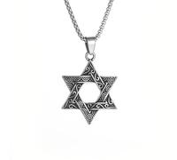 Hao Wu Xuan Stella di David ebraica dell'Annata Ciondolo Collana Uomini Donne ebraico Fede ebraica amuleto Gioielli Regalo