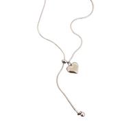 Hao Wu Xuan Trend Cuore Pendente Collana con Cordoncino per Le Donne Coreano Moda Lunga Maglione Regolabile Catena Gioielli Estetici Accessori