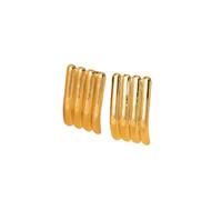 Hao Wu Xuan Trend Stripe Personalizzato Onda Colore Oro Orecchini Lisci per Le Donne personalità Moda Geometria Gioielli Pendientes