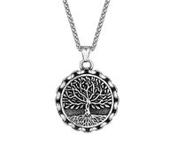 Hao Wu Xuan Vintage Norrena Mitologia Albero della Vita-Yggdrasil Collane Uomini Cabala in Acciaio Inox Pendente Yoga Talismano Fascino Gioielli Femminili